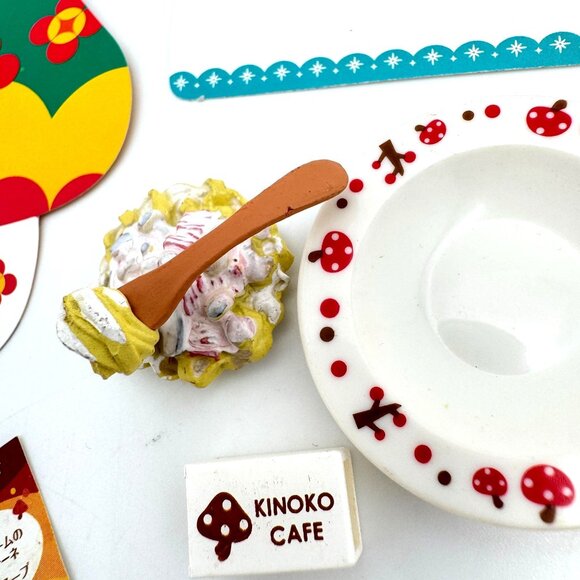 Re-Ment Kinoko Cafe Mushroom Paradise Miniature Lunch Set 5 Pasta Soup Matches - Picture 2 of 7